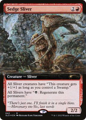 Sedge Sliver (Extended Art) card from Secret Lair Drop Series