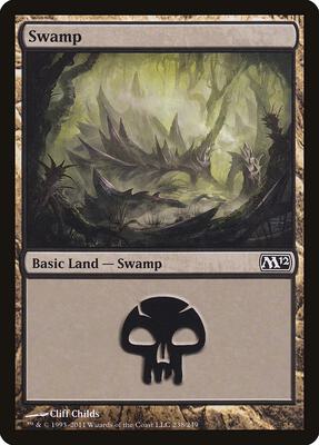Swamp (238) card from Magic 2012 (M12)