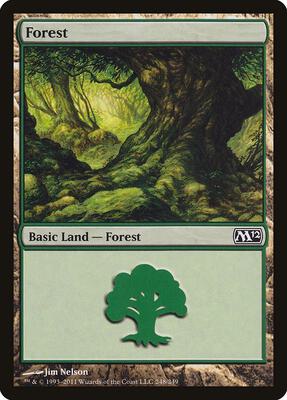 Forest (248) card from Magic 2012 (M12)