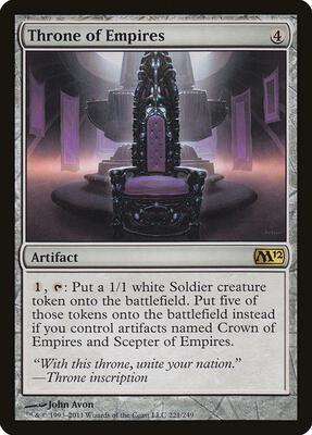 Throne of Empires card from Magic 2012 (M12)