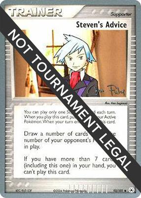 Steven's Advice - 2004 (Chris Fulop) card from World Championship Decks