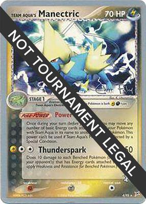 Team Aqua's Manectric - 2004 (Chris Fulop) card from World Championship Decks