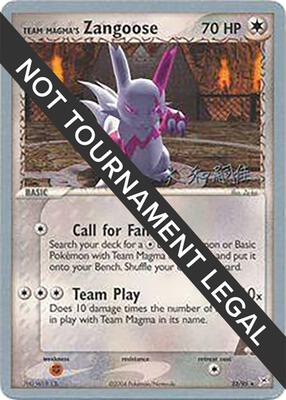 Team Magma's Zangoose - 2004 (Tsuguyoshi Yamato) card from World Championship Decks