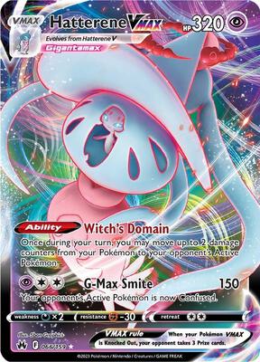 Hatterene VMAX card from SWSH: Crown Zenith