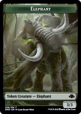 Elephant // Construct Double-Sided Token card from Dominaria Remastered