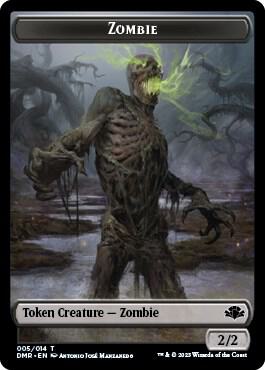 Zombie // Cat (008) Double-Sided Token card from Dominaria Remastered