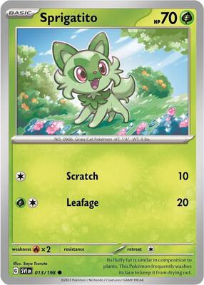 Sprigatito - 013/198 (Mirage Holo) card from Miscellaneous Cards & Products