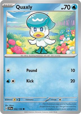 Quaxly - 052/198 (Mirage Holo) card from Miscellaneous Cards & Products