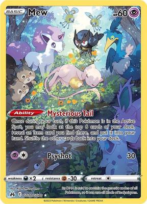 Mew card from SWSH: Crown Zenith: Galarian Gallery