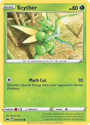 Scyther card from SWSH: Crown Zenith