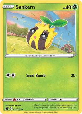 Sunkern card from SWSH: Crown Zenith