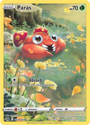 Paras card from SWSH: Crown Zenith: Galarian Gallery