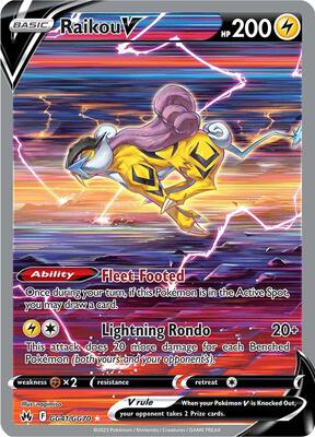 Raikou V card from SWSH: Crown Zenith: Galarian Gallery