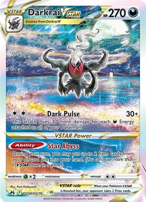 Darkrai VSTAR card from SWSH: Crown Zenith: Galarian Gallery