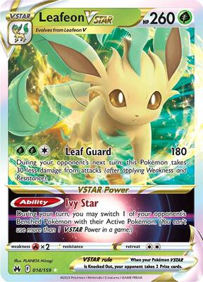 Leafeon VSTAR card from SWSH: Crown Zenith