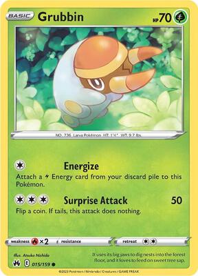 Grubbin card from SWSH: Crown Zenith