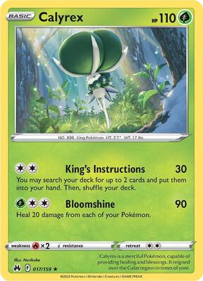Calyrex card from SWSH: Crown Zenith