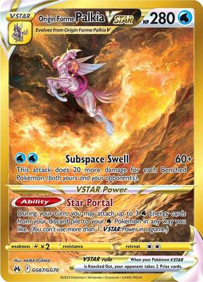 Origin Forme Palkia VSTAR (Secret) card from SWSH: Crown Zenith: Galarian Gallery