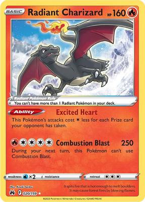 Radiant Charizard card from SWSH: Crown Zenith