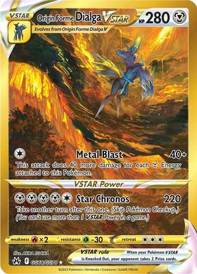 Origin Forme Dialga VSTAR (Secret) card from SWSH: Crown Zenith: Galarian Gallery