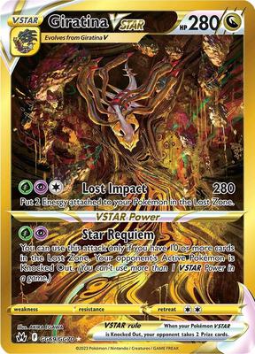 Giratina VSTAR (Secret) card from SWSH: Crown Zenith: Galarian Gallery