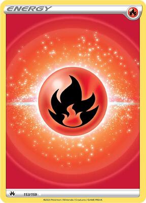 Fire Energy (Texture Full Art) card from SWSH: Crown Zenith