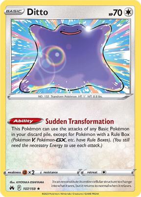 Ditto card from SWSH: Crown Zenith