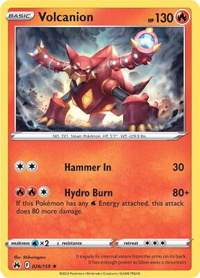 Volcanion card from SWSH: Crown Zenith