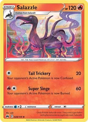 Salazzle card from SWSH: Crown Zenith