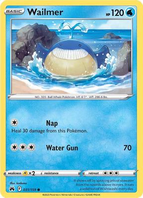Wailmer card from SWSH: Crown Zenith