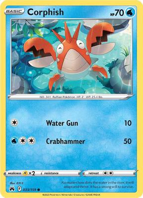 Corphish card from SWSH: Crown Zenith