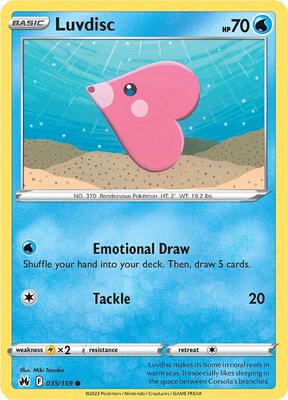 Luvdisc card from SWSH: Crown Zenith