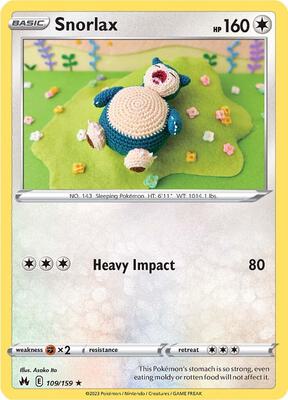 Snorlax card from SWSH: Crown Zenith