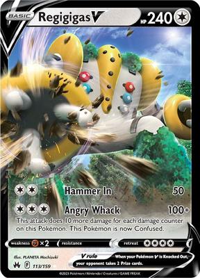 Regigigas V card from SWSH: Crown Zenith