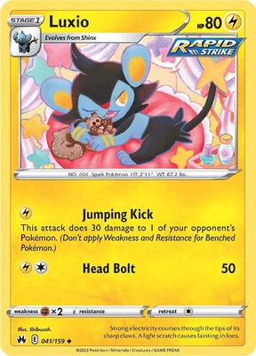 Luxio (41) card from SWSH: Crown Zenith
