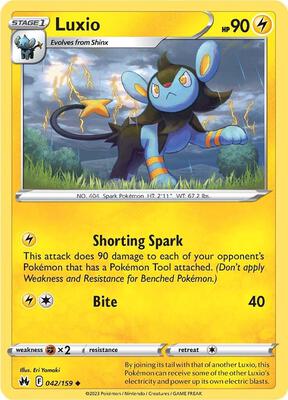 Luxio (42) card from SWSH: Crown Zenith