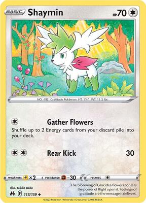 Shaymin card from SWSH: Crown Zenith