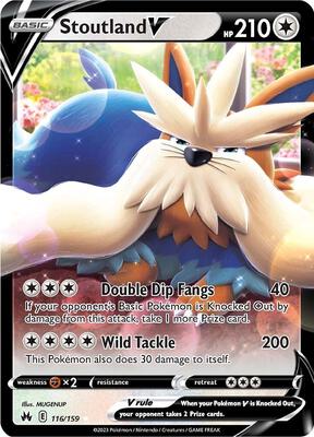 Stoutland V card from SWSH: Crown Zenith