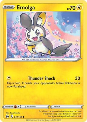 Emolga card from SWSH: Crown Zenith