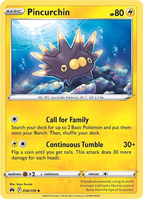 Pincurchin card from SWSH: Crown Zenith