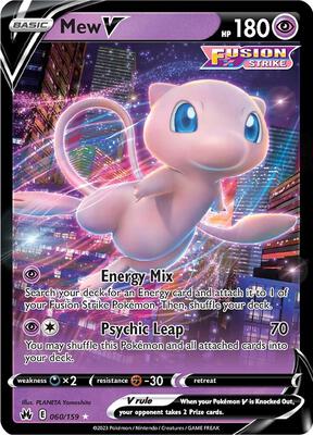 Mew V card from SWSH: Crown Zenith