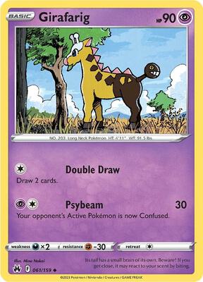 Girafarig card from SWSH: Crown Zenith