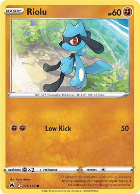 Riolu card from SWSH: Crown Zenith