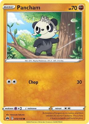 Pancham card from SWSH: Crown Zenith