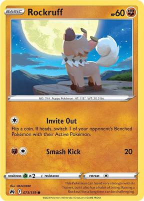 Rockruff card from SWSH: Crown Zenith