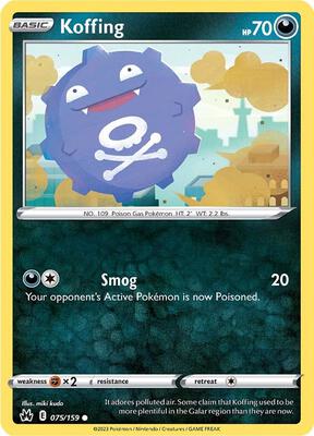 Koffing card from SWSH: Crown Zenith