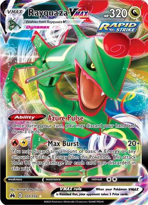 Rayquaza VMAX (101) card from SWSH: Crown Zenith
