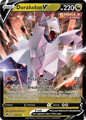 Duraludon V card from SWSH: Crown Zenith