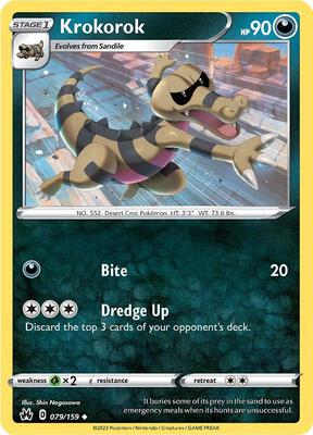 Krokorok card from SWSH: Crown Zenith
