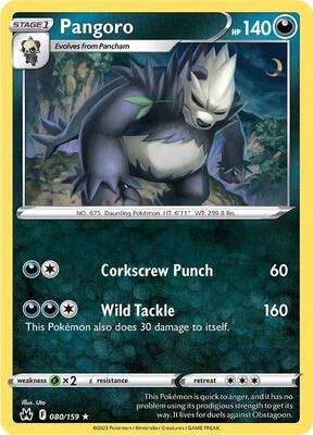 Pangoro card from SWSH: Crown Zenith